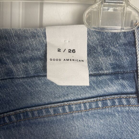Good American High Rise Good Mom Jeans Womens Size 2/26 Medium Wash‎ Oversized - Picture 12 of 16